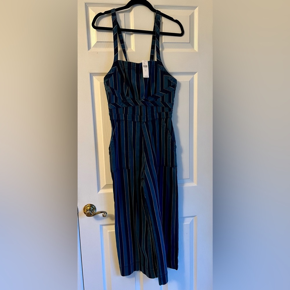 Blue, thin strap jumper